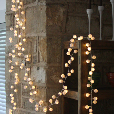 pom pom fairy lights uk