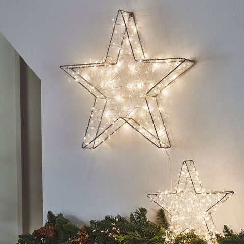 light up stars in silver