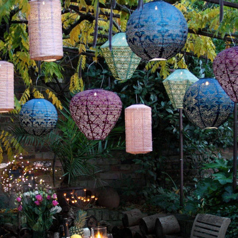 garden hanging solar lanterns