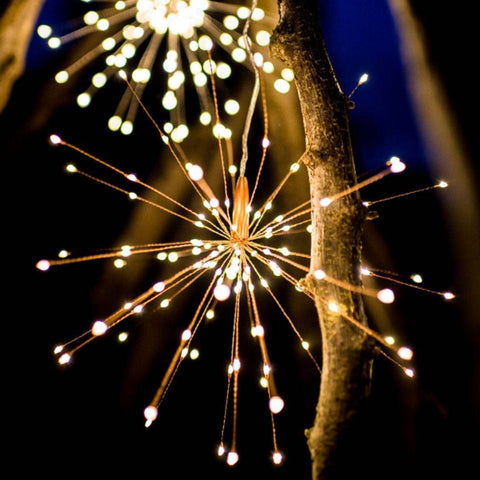 sparkle copper hanging starburst light