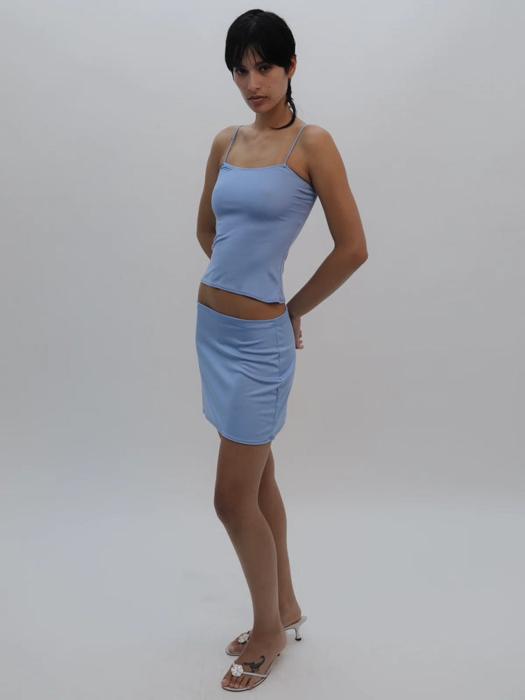 BLUE SILK SKIRT + DEADSTOCK – B U C I