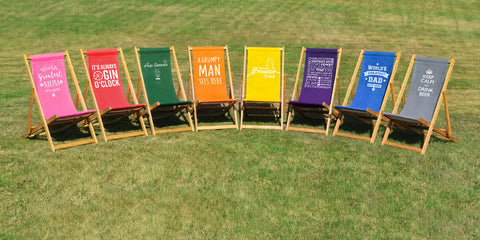 personalised traditional cotton canvas deckchairs