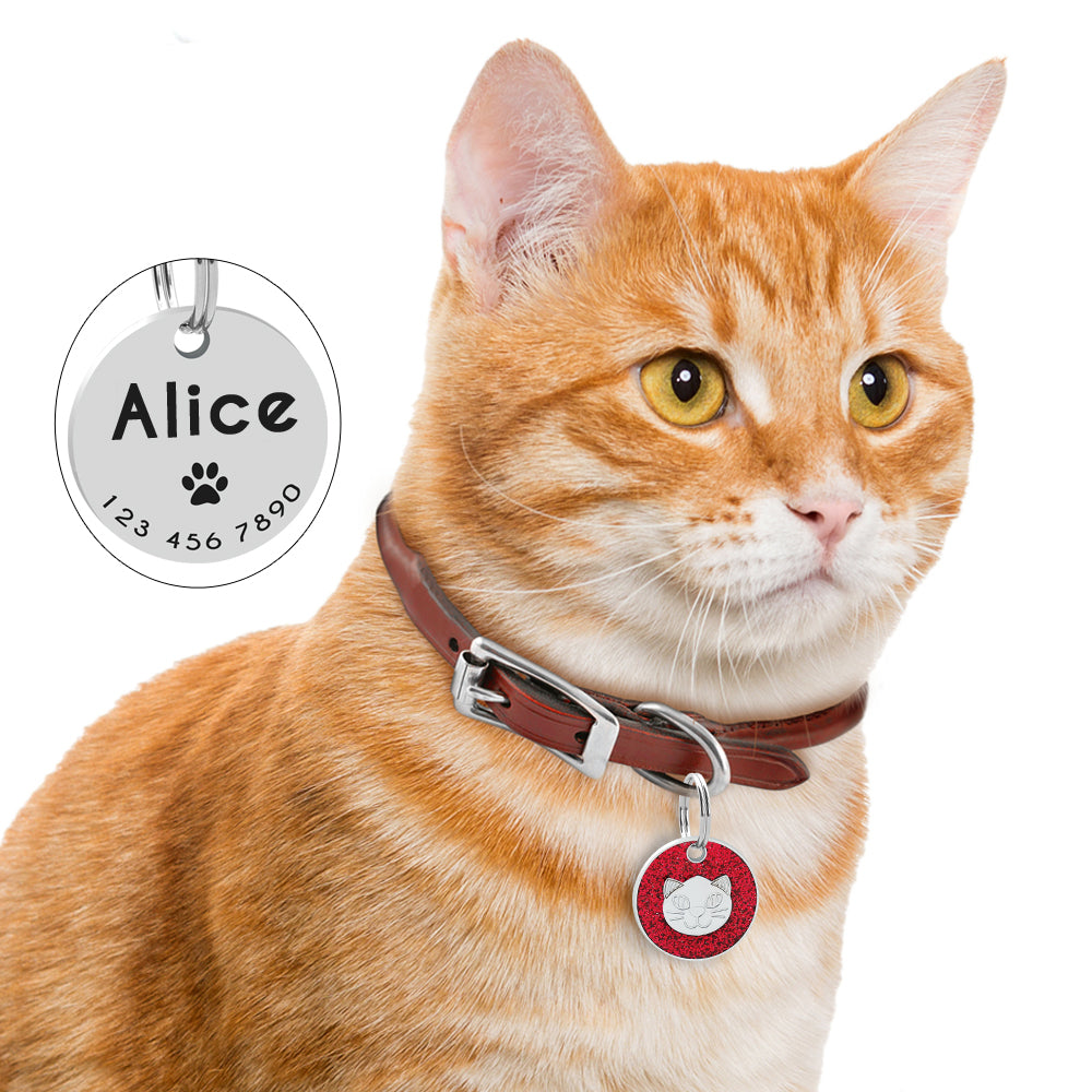 cat name tags engraved
