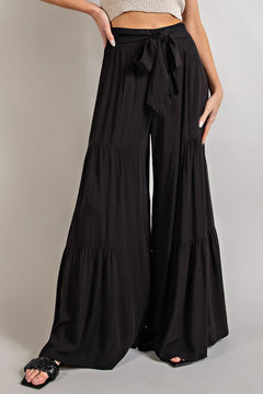 Tie Wide Leg Pants