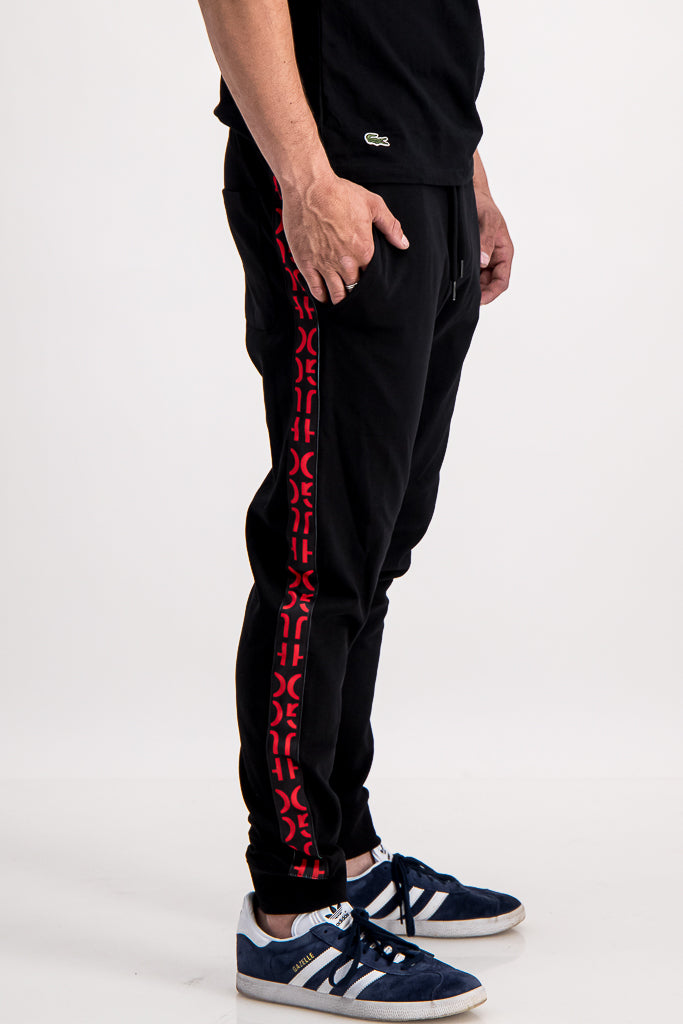 hugo boss red and black tracksuit