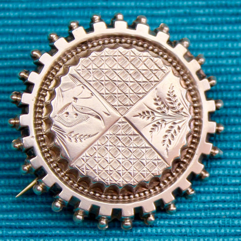 Aesthetic Movement Victorian Brooch