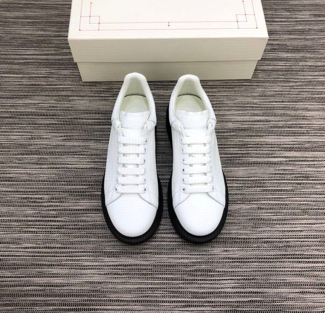 Alexander McQueen White Flock Toe Tonal 