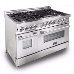 Zline 48 Ra48 Stainless Steel Gas Burner Electric Oven Range