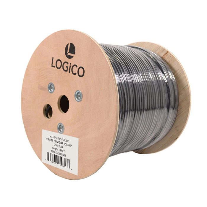 Cat5e Shielded 1000FT Ethernet Direct Burial Cable 24AWG Pure Copper