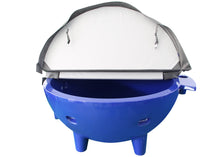Load image into Gallery viewer, Dark Blue FireHotTub The Round Fire Burning Portable Outdoor Hot Bath Tub