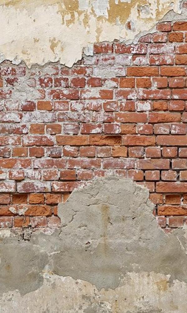 Distressed Peeling Brick Wall Wallpaper 2001032 – 