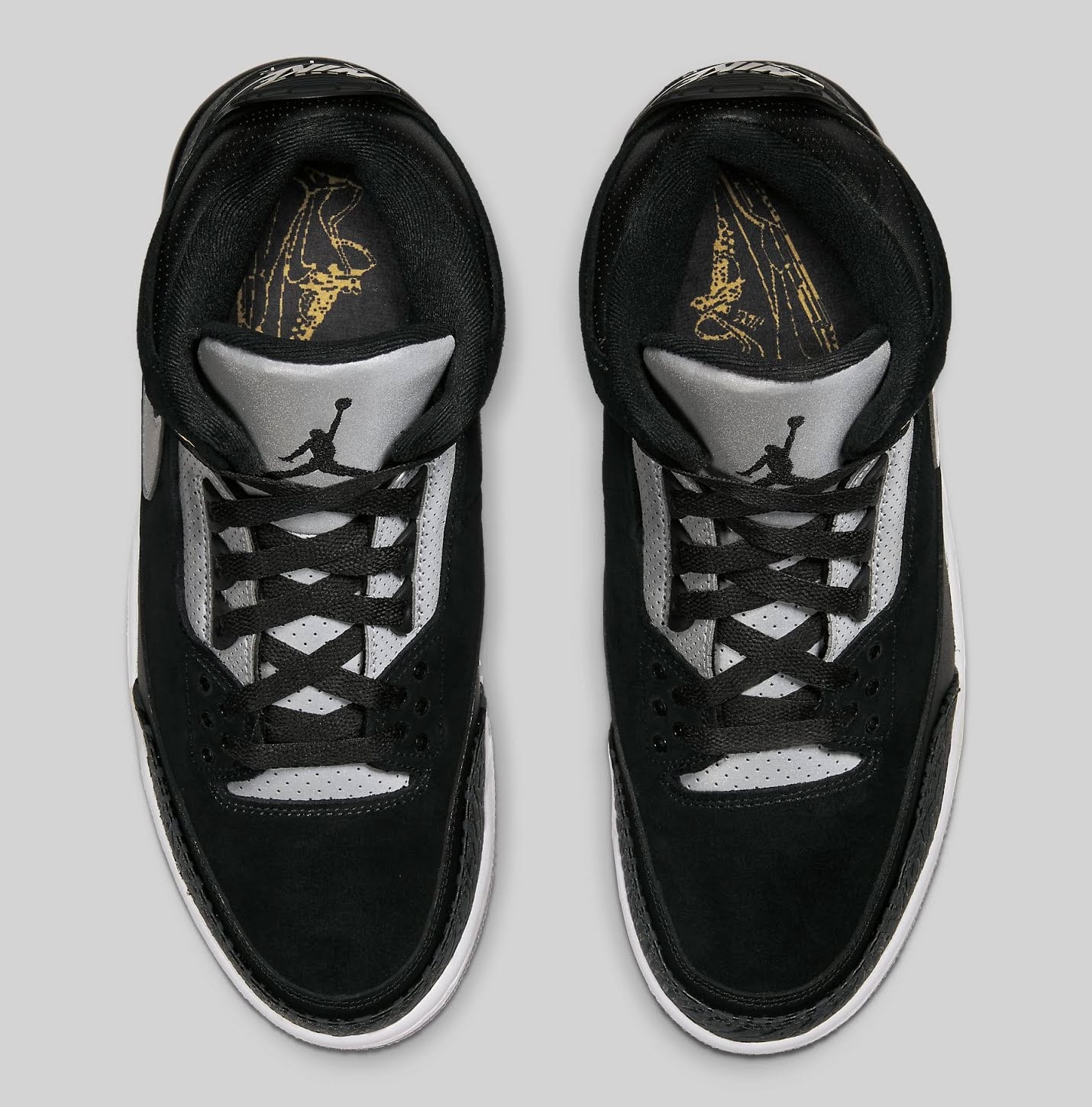 jordan 3 black cement metallic gold