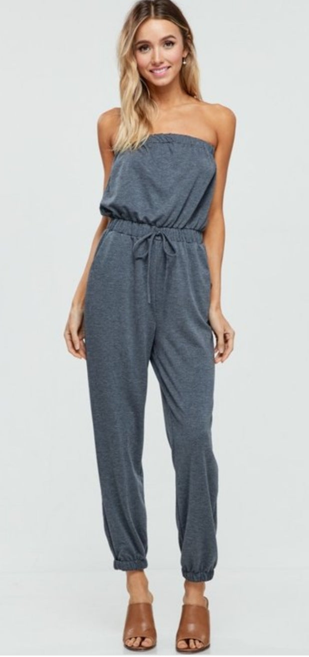 strapless jumpsuit casual