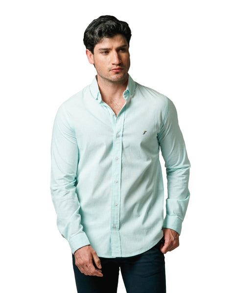 Camisa Hombre Manga Larga STRIPES SHIRT Agua