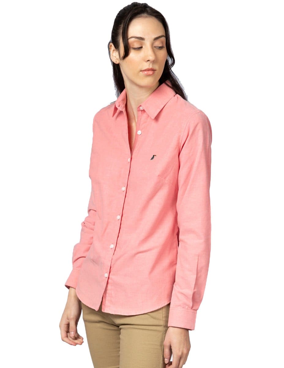 Camisa Mujer Manga Larga OXFORD ORIGINAL Coral