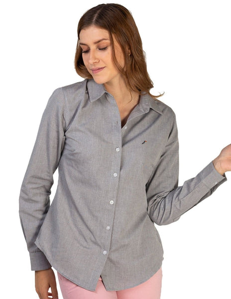 Camisa Mujer Manga Larga OXFORD ORIGINAL Gris