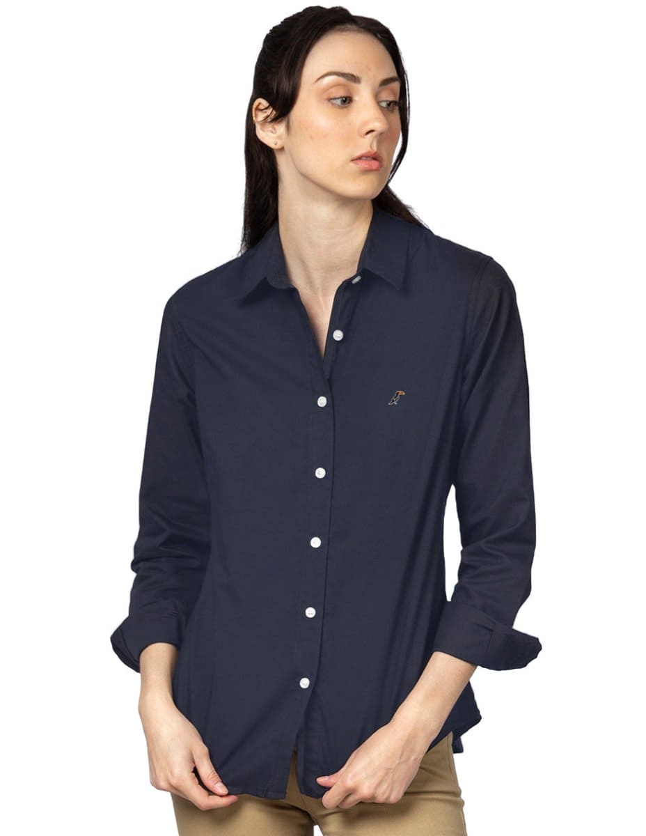 Camisa Mujer Manga Larga OXFORD ORIGINAL Marino