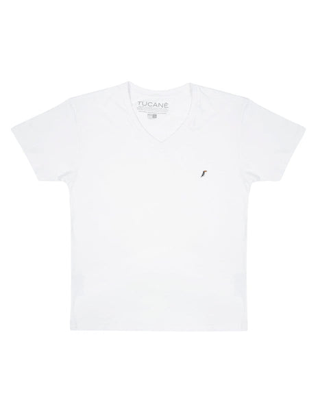 Playera Hombre Cuello en V AIR V NECK Blanco