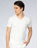 Playera Hombre Cuello en V AIR V NECK Blanco