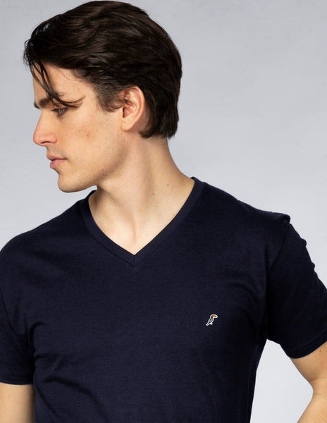 Playera Hombre Cuello en V AIR V NECK Marino