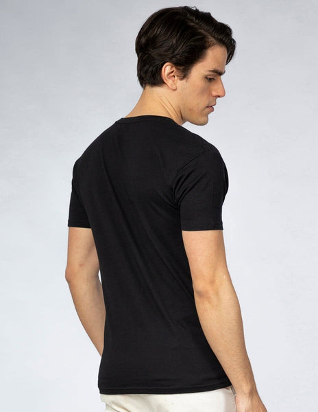 Playera Hombre Cuello en V AIR V NECK Negro