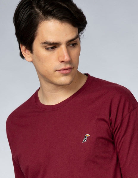 Playera Hombre Cuello redondo AIR Tinto