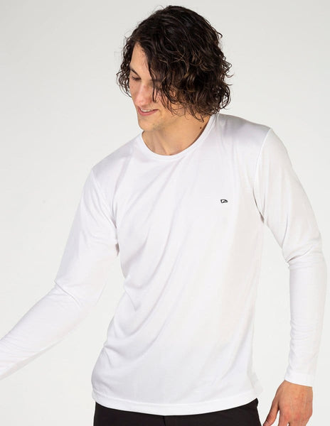 Playera Hombre Manga Larga AIR SPORT LONG Blanco