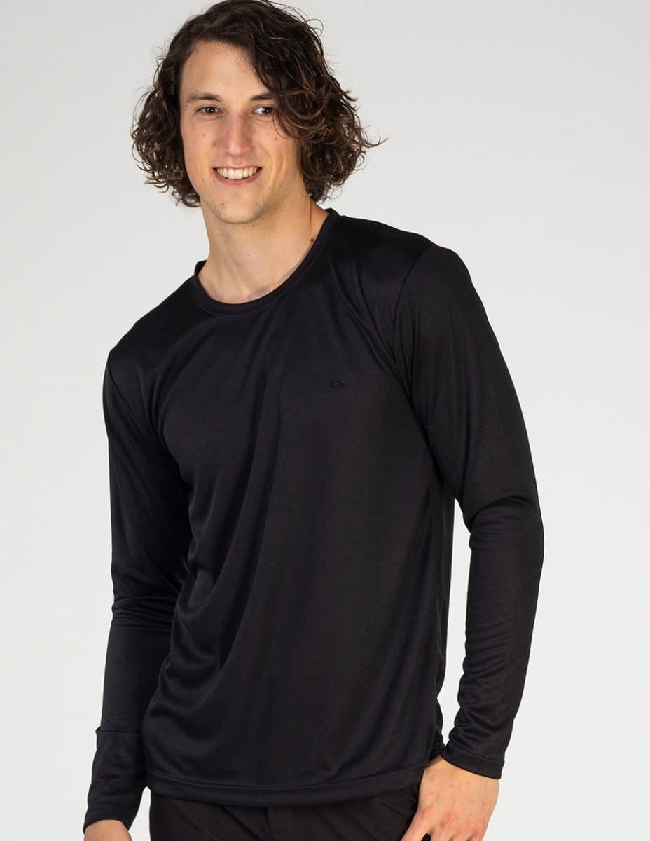 Playera Hombre Manga Larga AIR SPORT LONG Negro