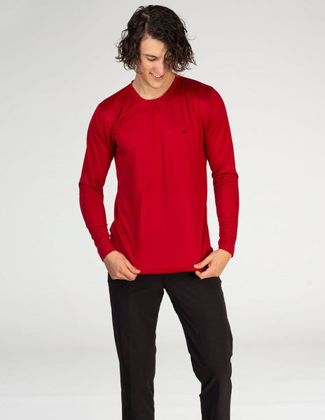 Playera Hombre Manga Larga AIR SPORT LONG Rojo