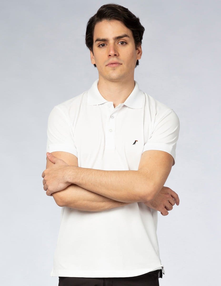 PLAYERA HOMBRE SPORT POLO BLANCO