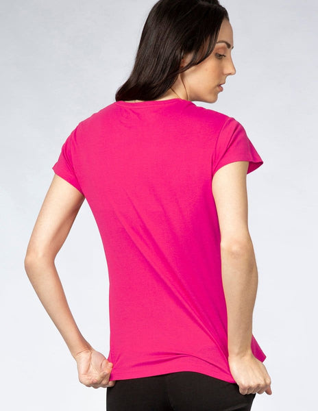 Playera Mujer Cuello Redondo AIR Fucsia