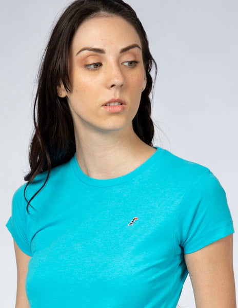 Playera Mujer Cuello Redondo AIR Turquesa