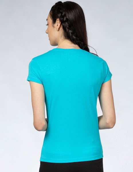 Playera Mujer Cuello Redondo AIR Turquesa