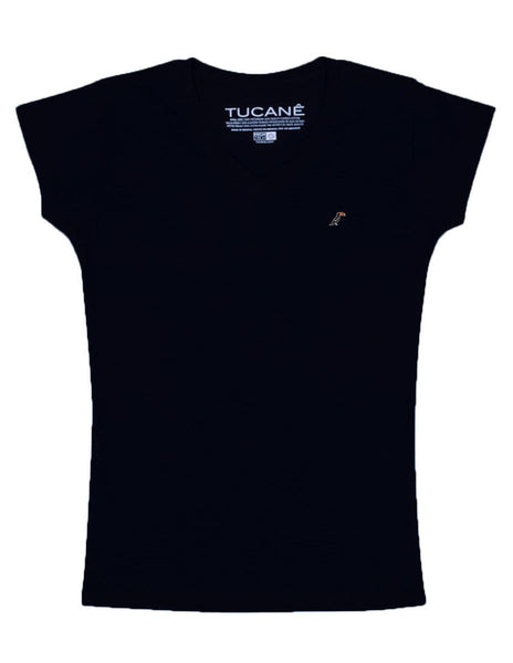 Playera Mujer Cuello V AIR V NECK Negro