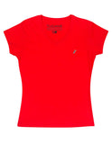 Playera Mujer Cuello V AIR V NECK Rojo