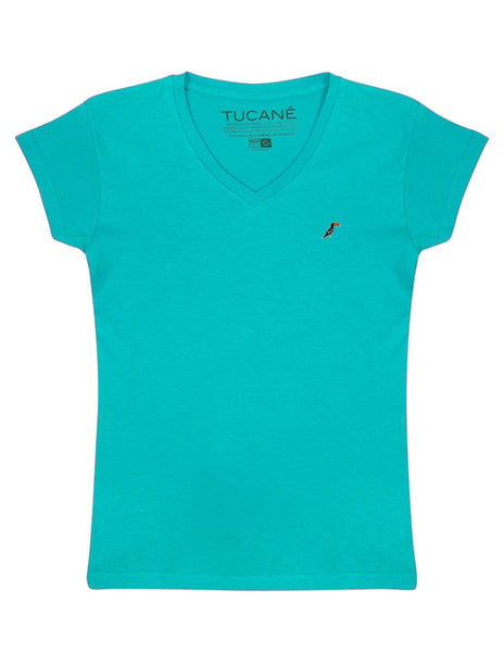 Playera Mujer Cuello V AIR V NECK Turquesa