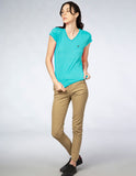 Playera Mujer Cuello V AIR V NECK Turquesa