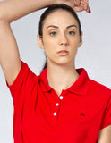 Playera Mujer SPORT POLO Rojo