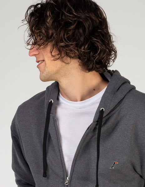 Sudadera con Cierre y Gorro ZIPPER HOODIE Gris