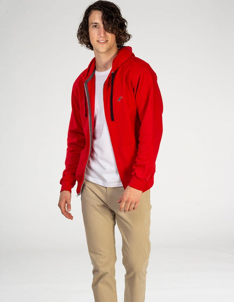 Sudadera con Cierre y Gorro ZIPPER HOODIE Rojo