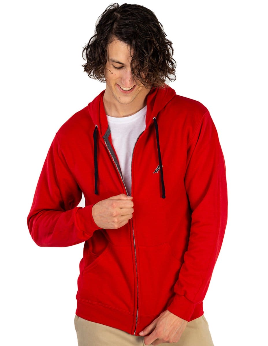 Sudadera con Cierre y Gorro ZIPPER HOODIE Rojo