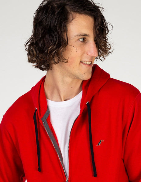 Sudadera con Cierre y Gorro ZIPPER HOODIE Rojo