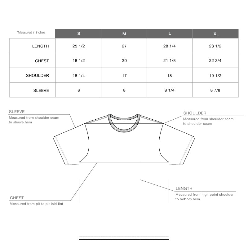 Product Sizing Diagram