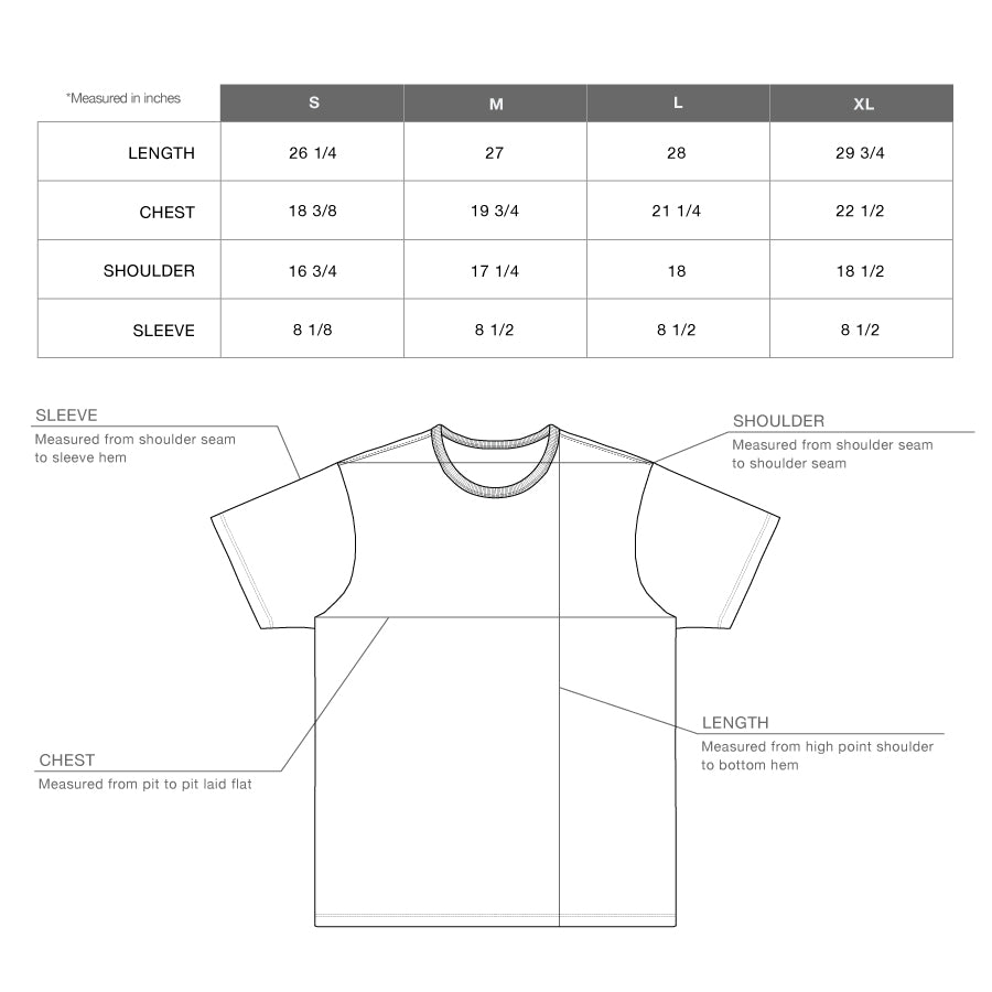 Product Sizing Diagram