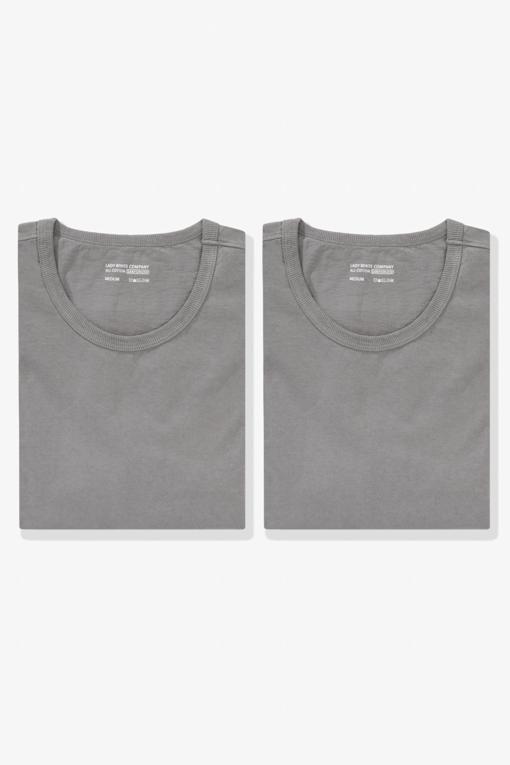 Refinement Høring spids T-SHIRT 2-PACK - TRUE GREY – LADY WHITE CO.
