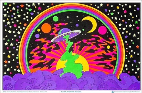 Audrey Herbertson - Psychedelic Abduction - Black Light Poster ...