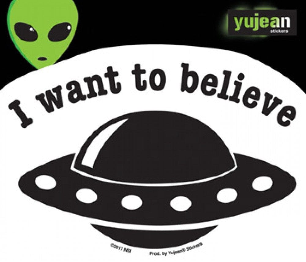 Stickers I Want to Believe UFO Large - Sticker 103267