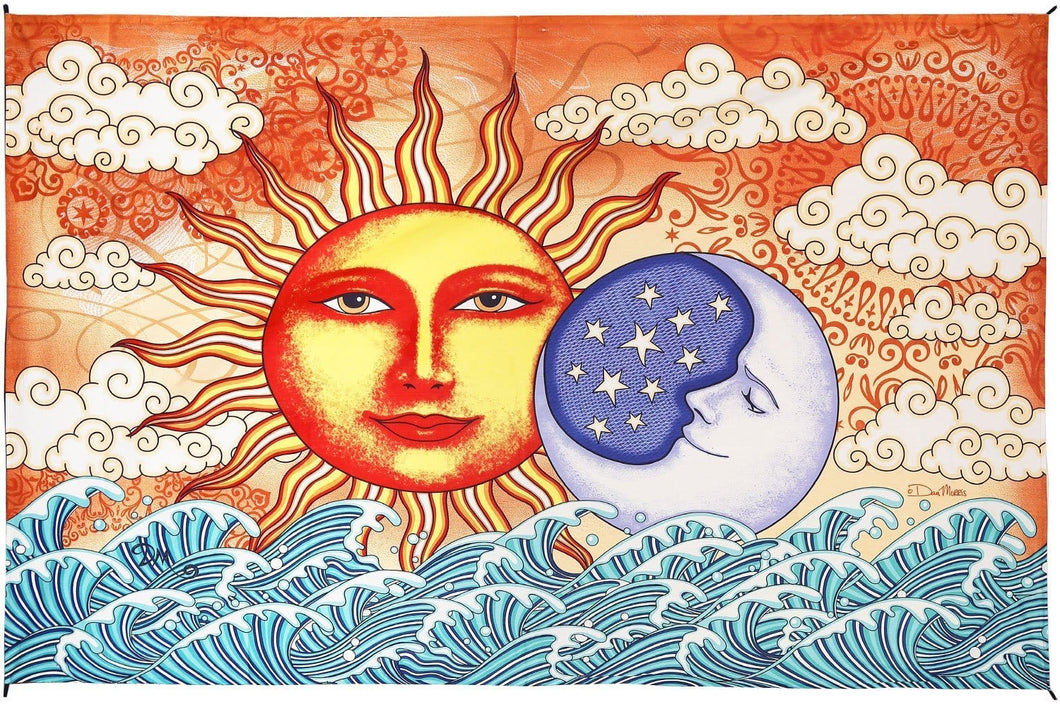 Dan Morris - Celestial Sun and Moon Ocean - Tapestry – TrippyStore