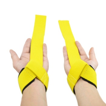 Weight lifting straps yellow color