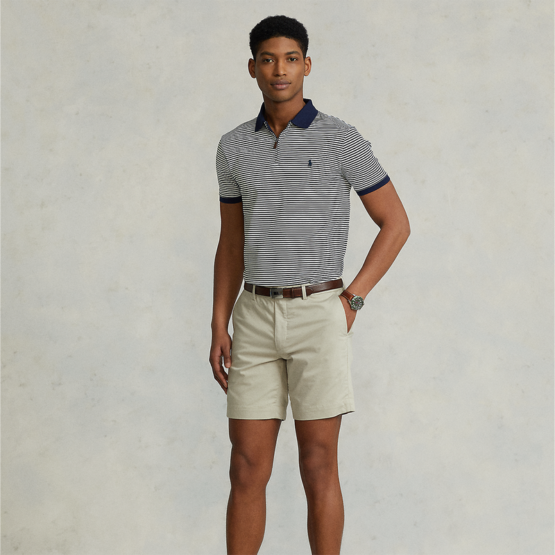 Polo Ralph Lauren - Stretch Straight Fit Shorts in Beige | Nigel Clare